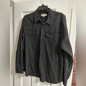 Madewell black denim shirt NWT XL